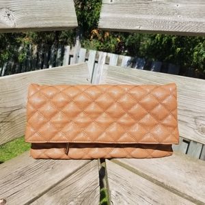 Vegan Leather Quilted Clutch